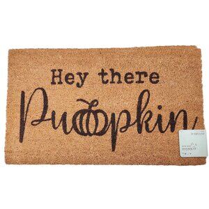 Celebrate Harvest "Hey There Pumpkin" Non Slip Door Mat Welcome Mat 18"x30" NWT